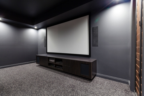 Custom media room cabinet