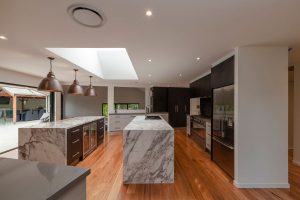 Marble benchtops in modern kitchen Gold Coast