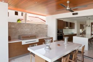 Outdoor Kitchens timber finish matching kitchen