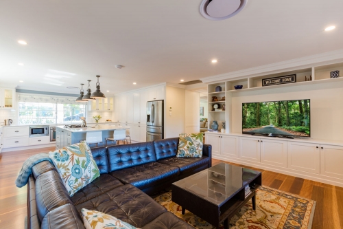 TV unit matching kitchen shaker style doors