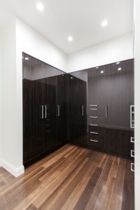 Custom made wardrobe with stainless steel handles - Gold Coast