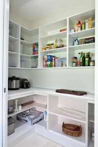 Pantry with open shelves - Cuisine Kitchens Gold Coast