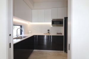 L shape pantry built and installed by Cuisine Kitchens on the gold Coast