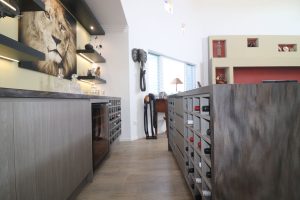 Custom cabinet with corian tops Gold Coast